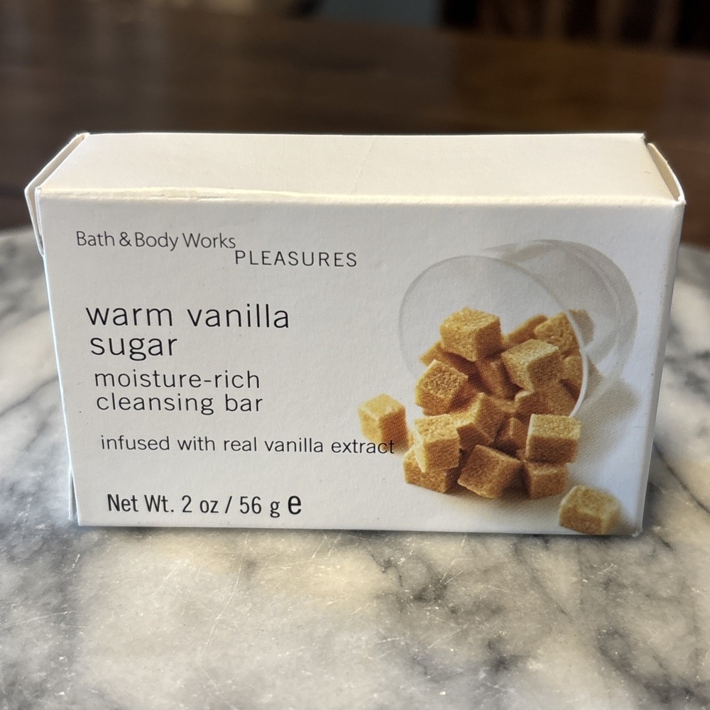 Bath & Body Works Warm Vanilla Sugar Cleansing Bars 2 Oz. New Old Stock - Picture 2 of 2